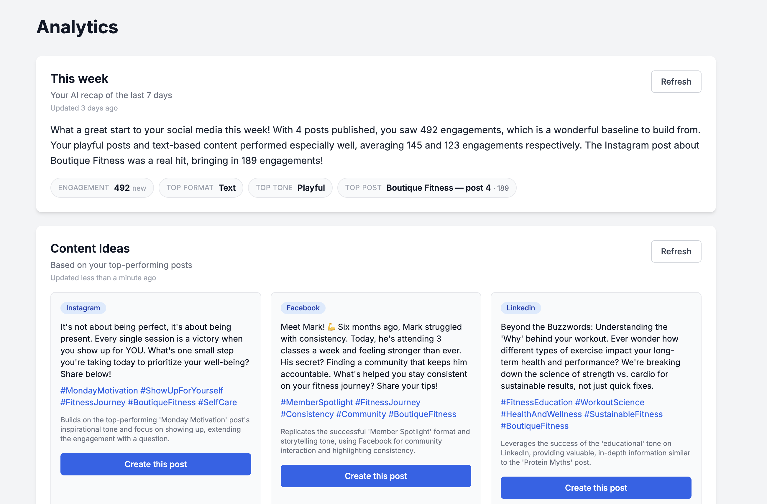 AIPostPro analytics and insights